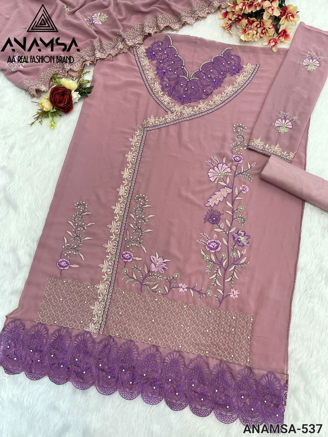 Anamsa 537 Georgette Pakistani Suits Wholesale Price In Surat
